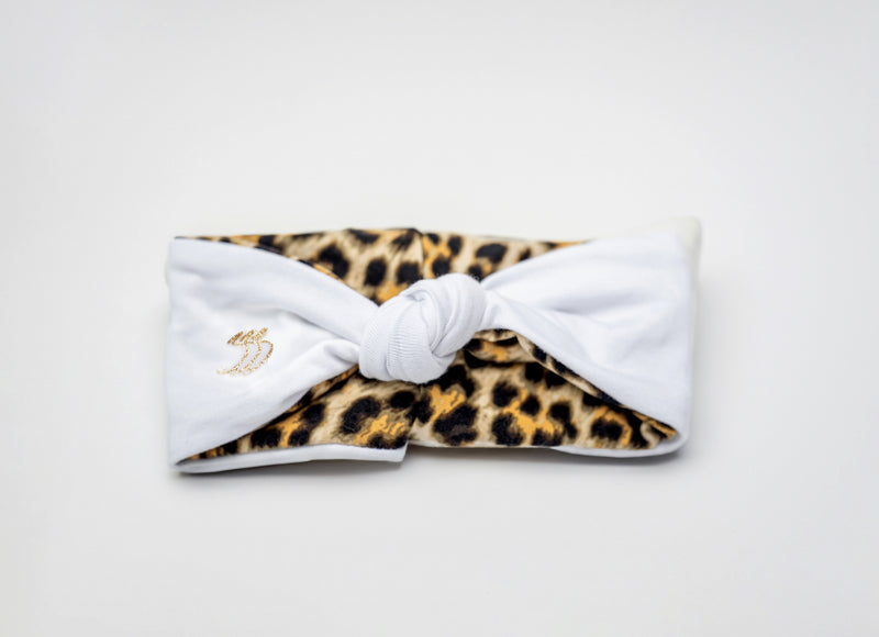 Cream & Cheetah Knotband